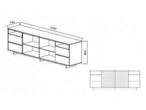 Комодино Moderno-2200 Ф4 в Челябинске - magazin-mebel74.ru | фото 4
