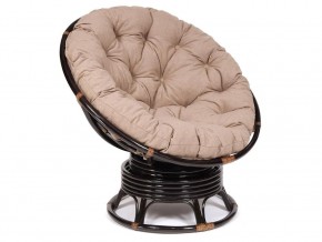 Кресло-качалка Papasan w 23/01 B с подушкой Antique brown, экошерсть Коричневый в Челябинске - magazin-mebel74.ru | фото