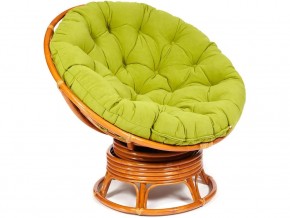 Кресло-качалка Papasan w 23/01 B с подушкой Cognac, флок Олива в Челябинске - magazin-mebel74.ru | фото