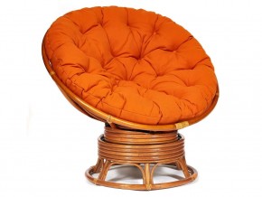 Кресло-качалка Papasan w 23/01 B с подушкой Cognac, ткань Оранжевый в Челябинске - magazin-mebel74.ru | фото