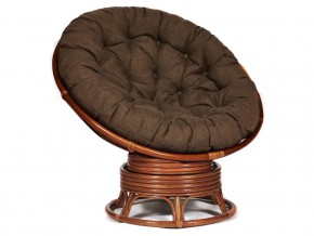 Кресло-качалка Papasan w 23/01 B с подушкой Pecan, ткань Коричневый в Челябинске - magazin-mebel74.ru | фото