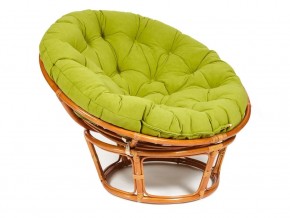 Кресло Papasan 23/01 W с подушкой Cognac, флок Олива в Челябинске - magazin-mebel74.ru | фото