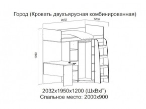 Кровать двухъярусная комбинированная в Челябинске - magazin-mebel74.ru | фото