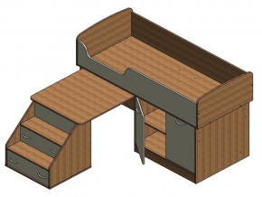 Кровать Дюймовочка 2 Орех в Челябинске - magazin-mebel74.ru | фото 3