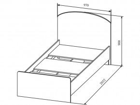 Кровать Радуга КРД900.1 в Челябинске - magazin-mebel74.ru | фото