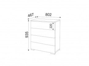 М05 (ручка брусок) Комод (4 ящика) в Челябинске - magazin-mebel74.ru | фото