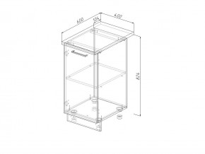 Н 40 Модуль нижний Без Столешницы МН 40 в Челябинске - magazin-mebel74.ru | фото