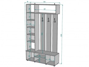 Прихожая с зеркалом V23_M в Челябинске - magazin-mebel74.ru | фото 3