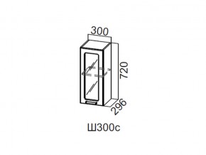 Ш300с/720 Шкаф навесной 300/720 (со стеклом) в Челябинске - magazin-mebel74.ru | фото