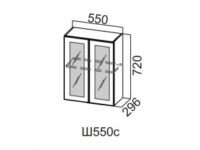 Ш550с/720 Шкаф навесной 550/720 (со стеклом) в Челябинске - magazin-mebel74.ru | фото