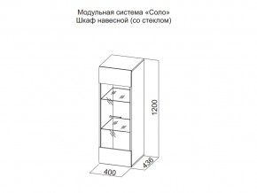 Шкаф навесной (со стеклом) в Челябинске - magazin-mebel74.ru | фото