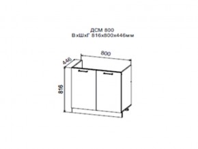 Шкаф нижний ДСМ800 под мойку в Челябинске - magazin-mebel74.ru | фото